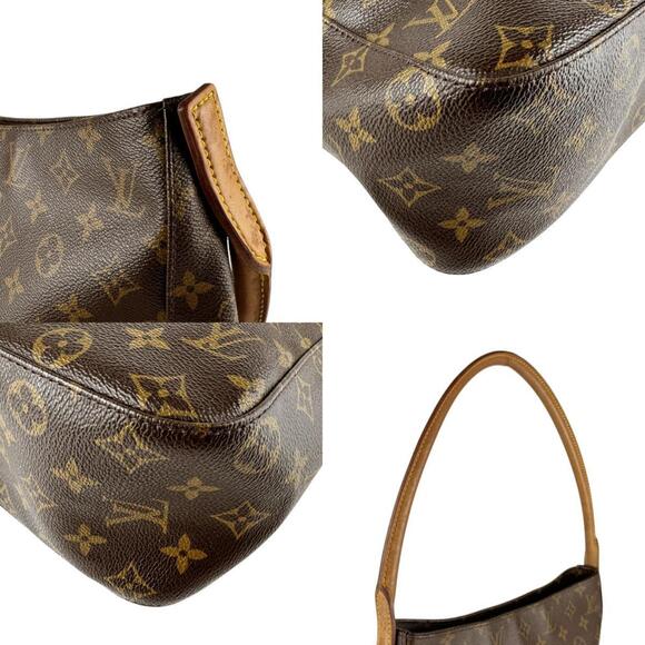 LOUIS VUITTON Authentic Brown Monogram Canvas Looping GM Shoulder Bag - Picture 4 of 5